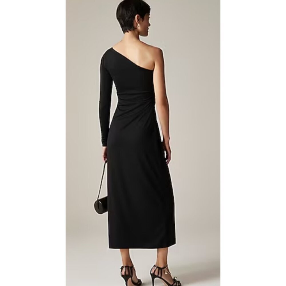 J. Crew One-shoulder dress in jersey crepe Size Small - Picture 2 of 13